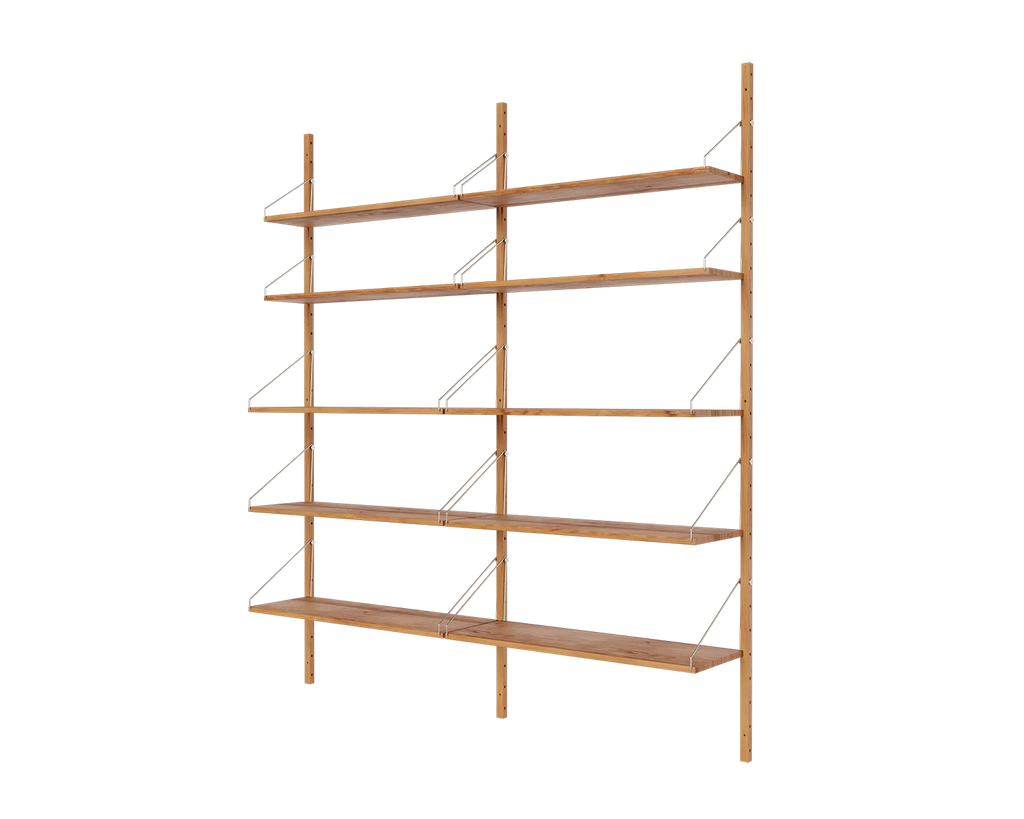 FRAMA - Shelf Library Double Section | Natural Oak | H185.2 / W80 FRAMA