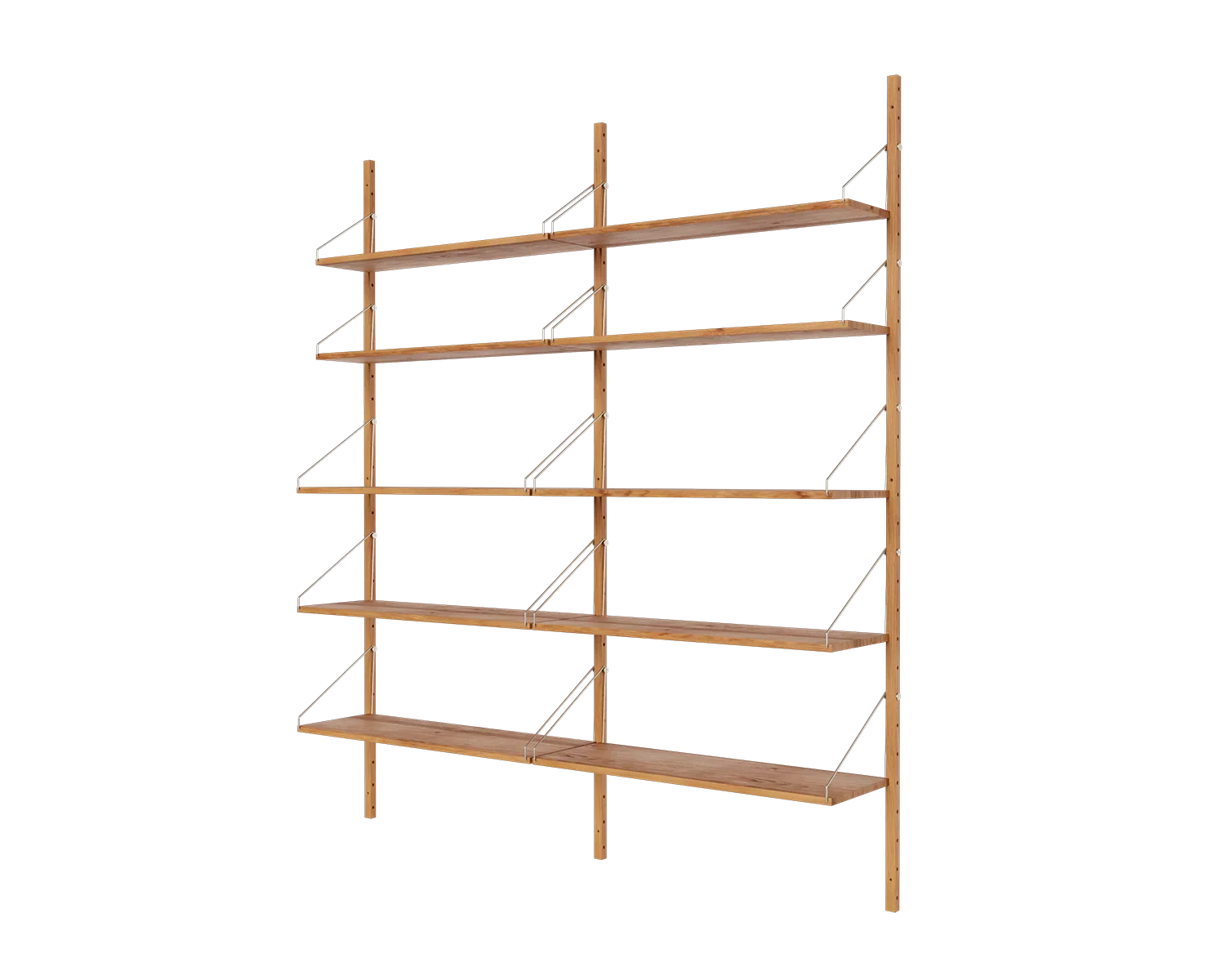FRAMA - Shelf Library Double Section | Natural Oak | H185.2 / W80
