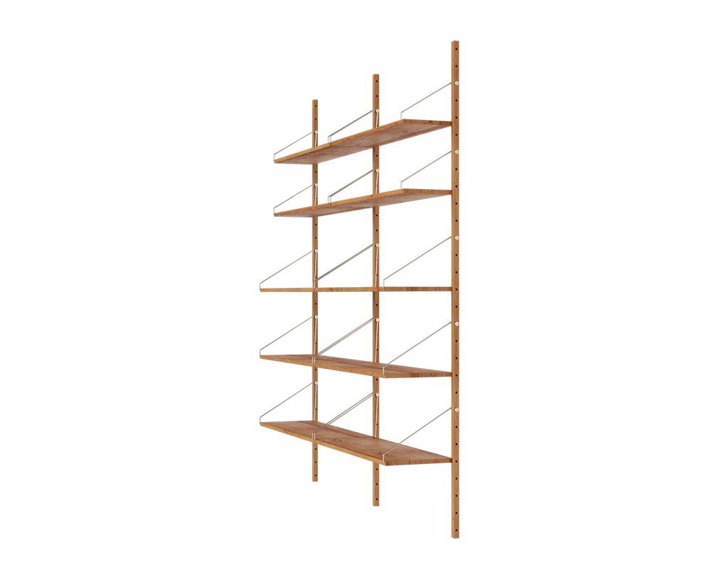 FRAMA - Shelf Library Double Section | Natural Oak | H185.2 / W80