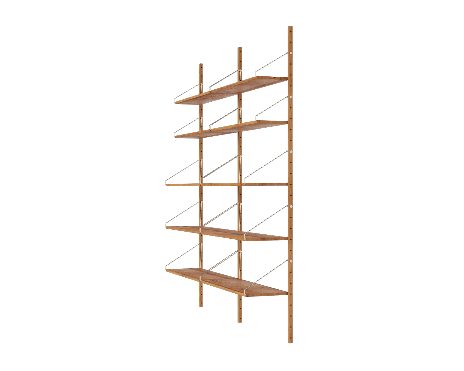FRAMA - Shelf Library Double Section | Natural Oak | H185.2 / W80