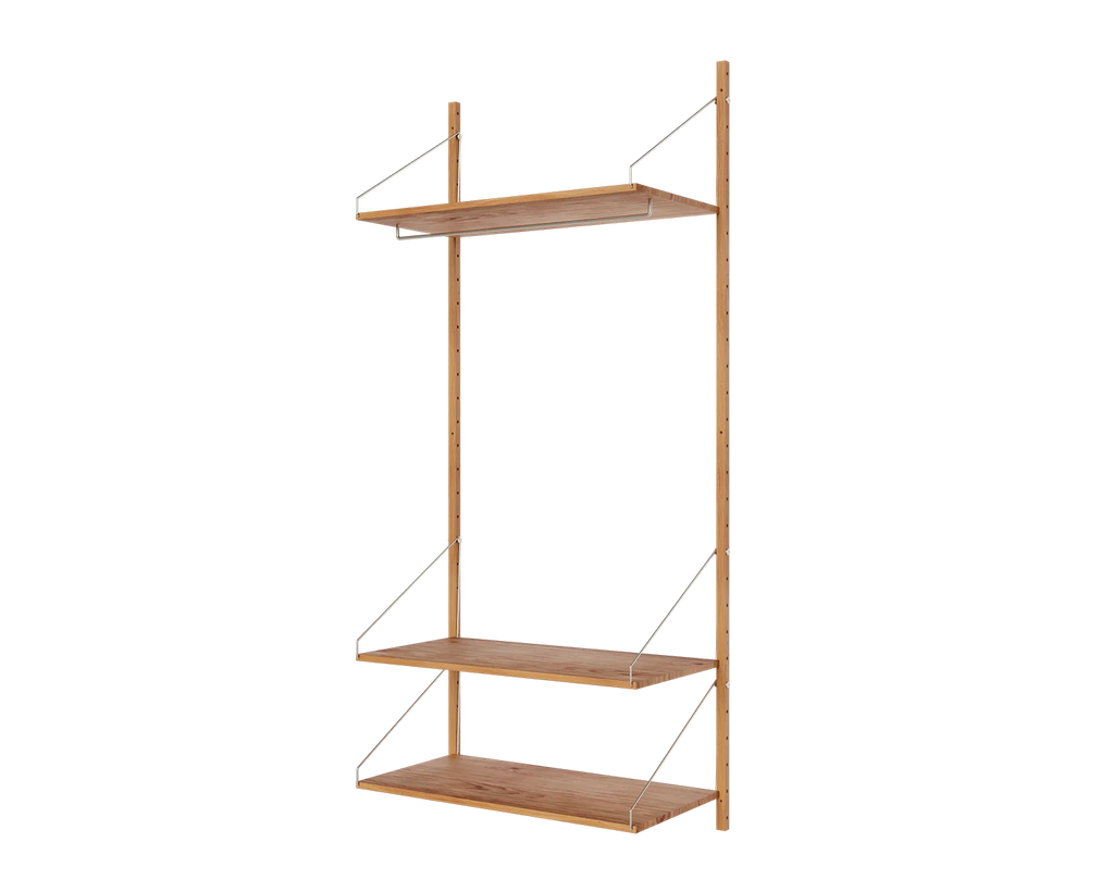 FRAMA - Shelf Library Hanger Section | Natural Oak | H185.2 / W80 FRAMA