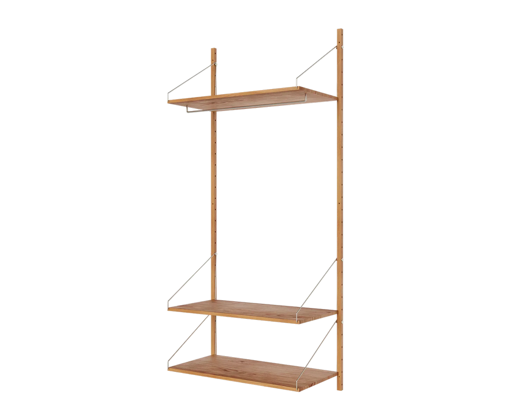 FRAMA - Shelf Library Hanger Section | Natural Oak | H185.2 / W80