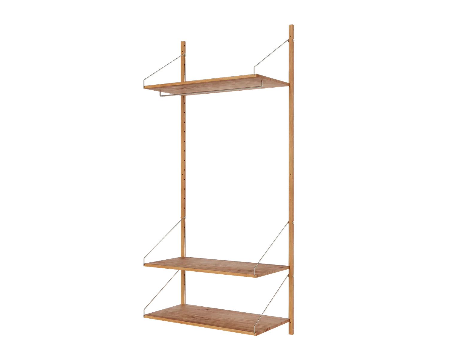 FRAMA - Shelf Library Hanger Section | Natural Oak | H185.2 / W80