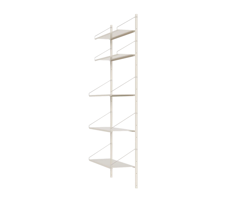 FRAMA - Shelf Library Single Section | Warm White Steel | H185.2 / W80