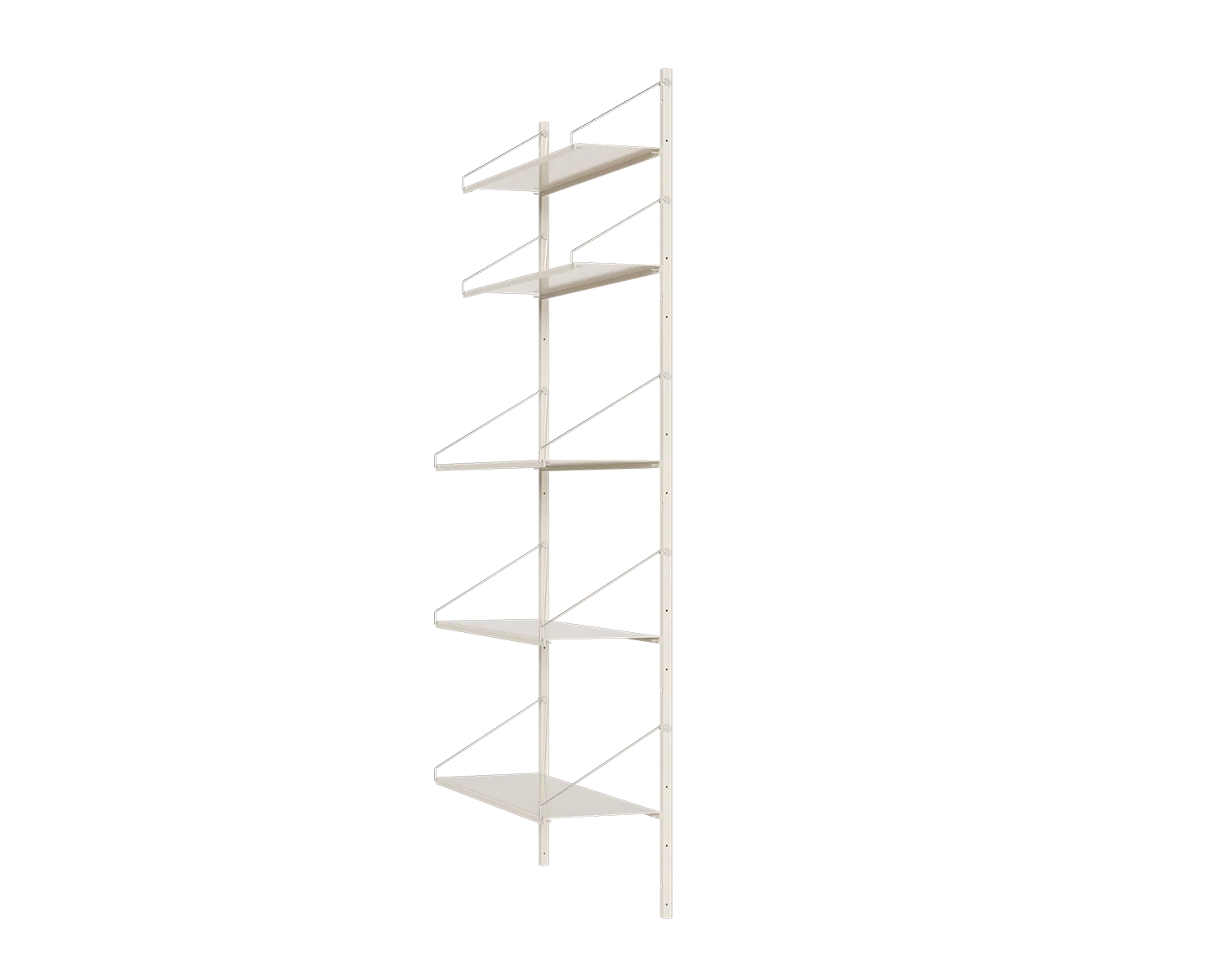 FRAMA - Shelf Library Single Section | Warm White Steel | H185.2 / W80