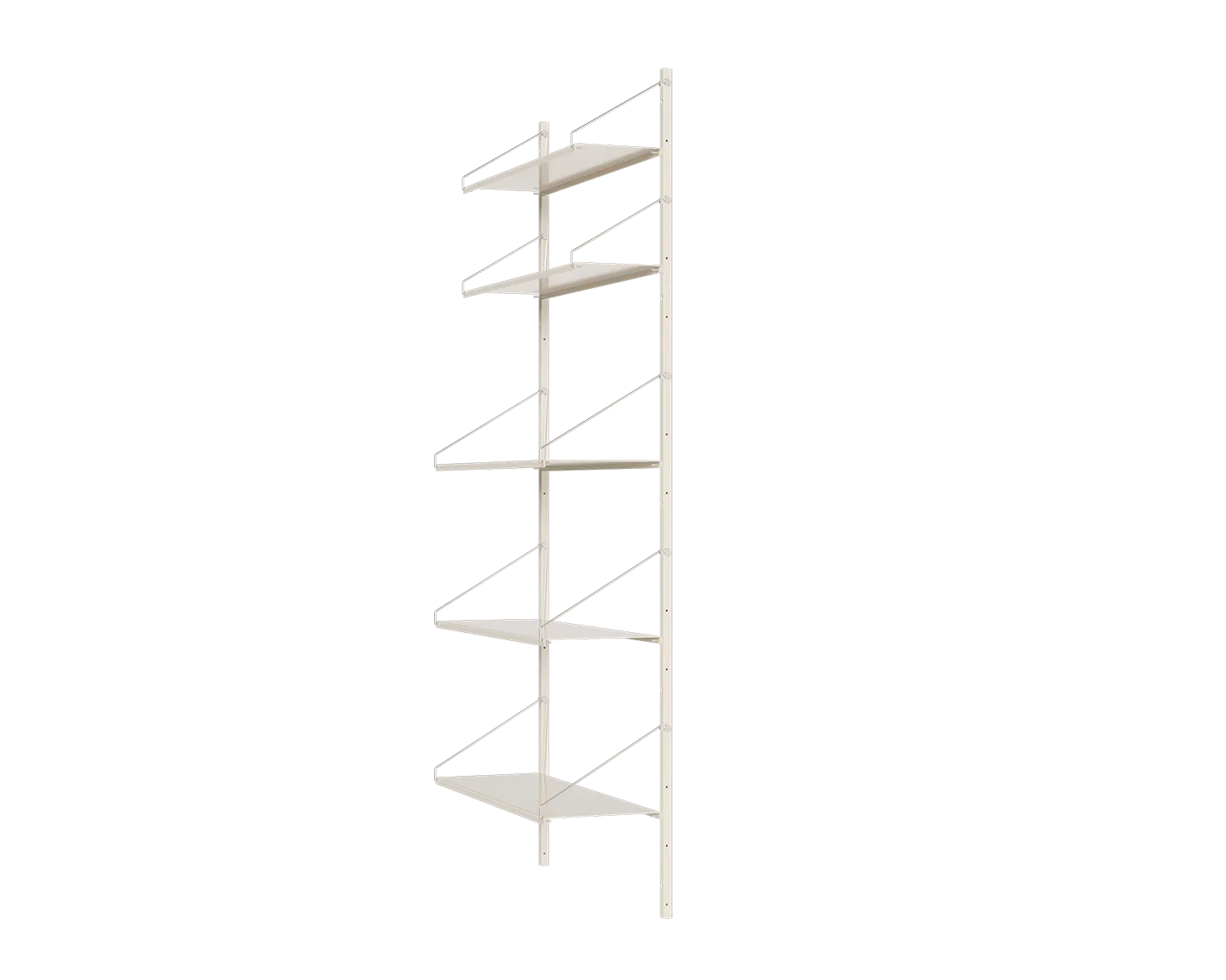 FRAMA - Shelf Library Single Section | Warm White Steel | H185.2 / W80 FRAMA