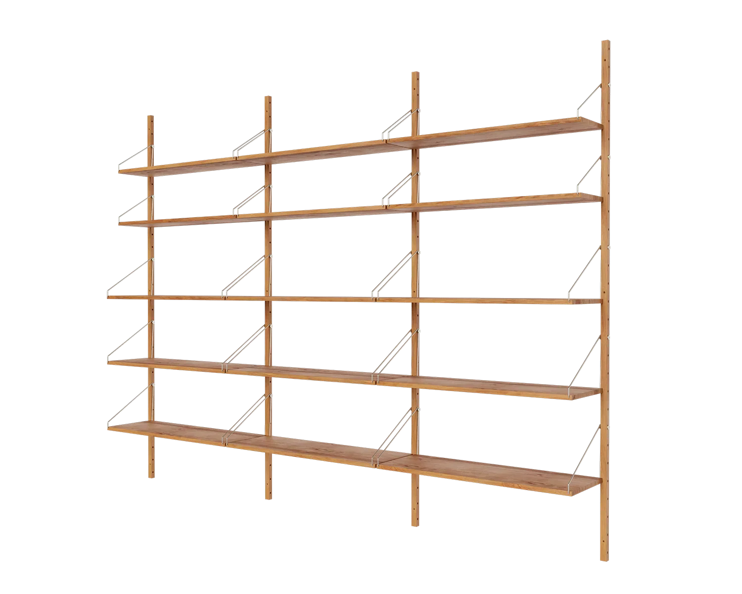 FRAMA - Shelf Library Triple Section | Natural Oak | H185.2 / W80