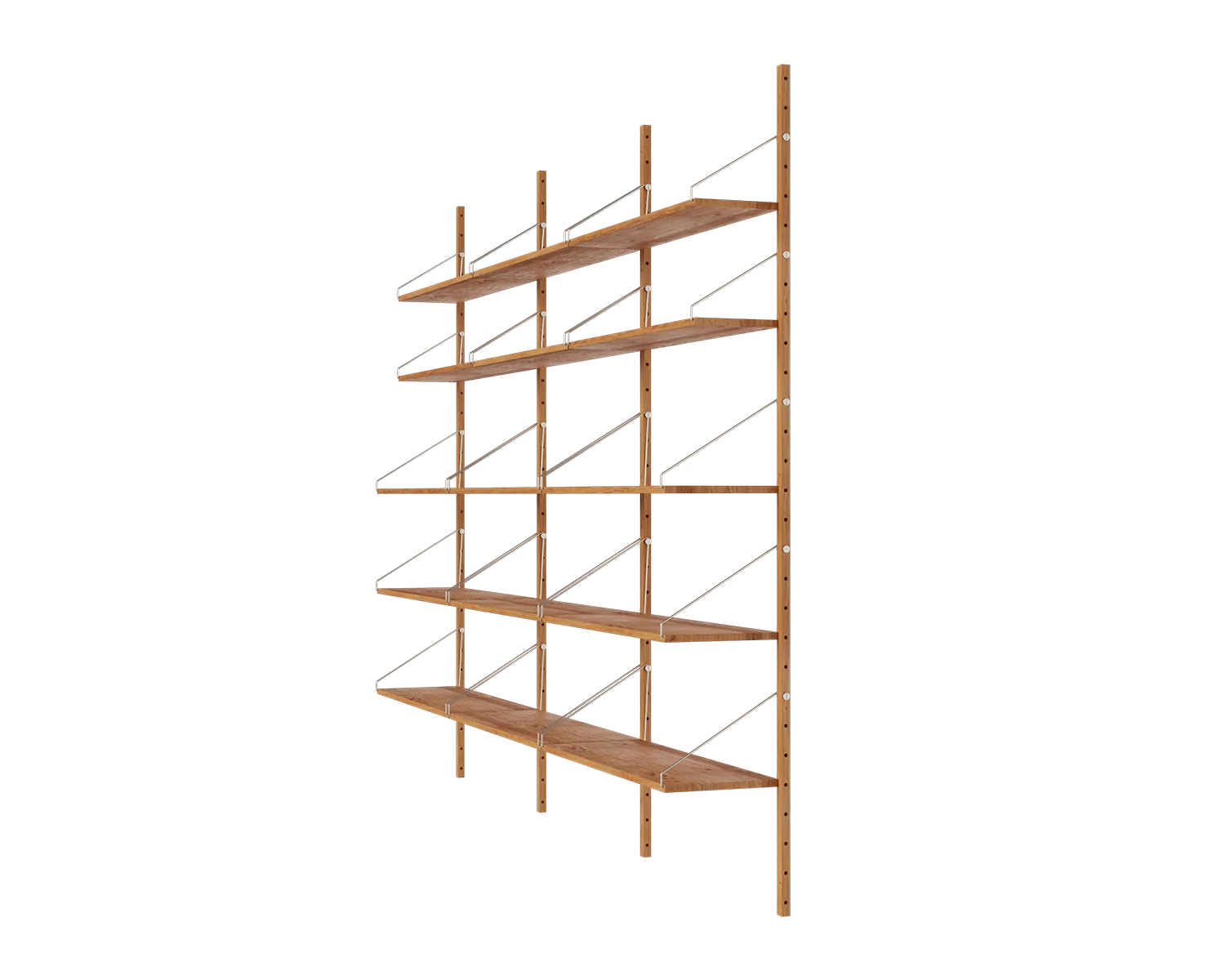 FRAMA - Shelf Library Triple Section | Natural Oak | H185.2 / W80