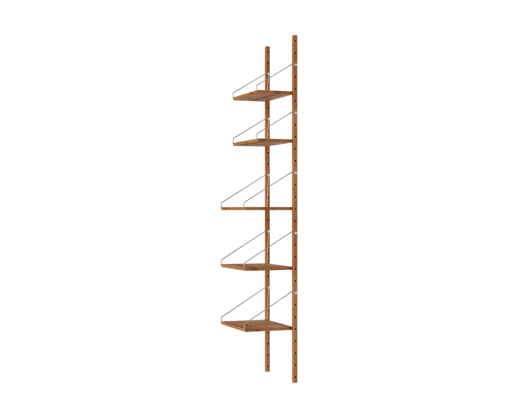 FRAMA - Shelf Library Single Section | Natural Oak | H185.2 / W40
