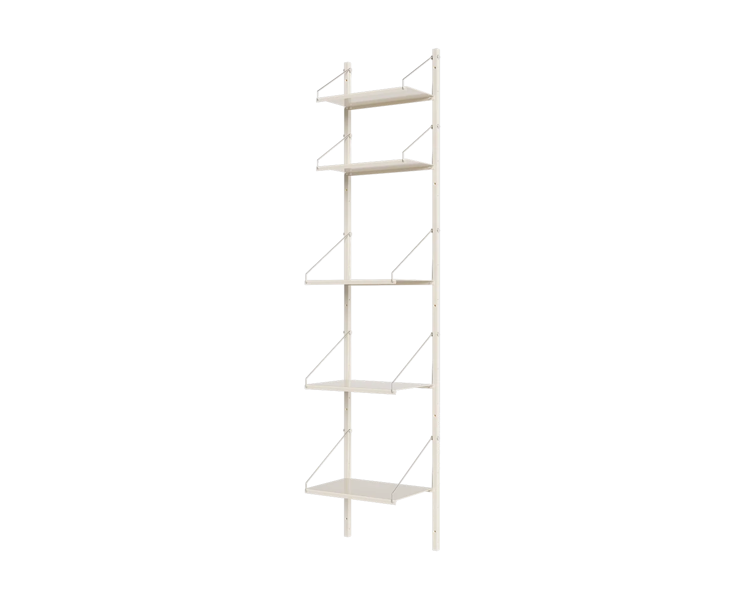 FRAMA - Shelf Library Single Section | Warm White Steel | H185.2 / W40