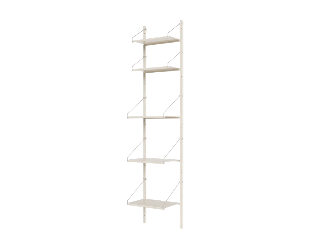 FRAMA - Shelf Library Single Section | Warm White Steel | H185.2 / W40 FRAMA