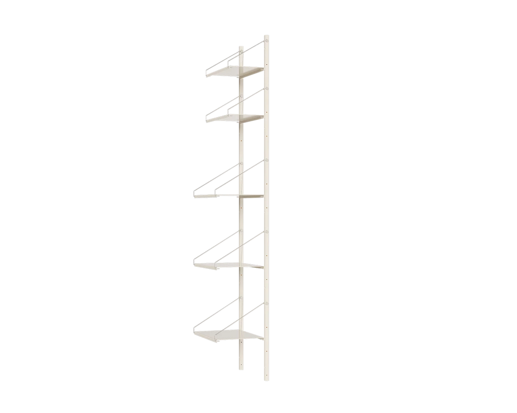 FRAMA - Shelf Library Single Section | Warm White Steel | H185.2 / W40