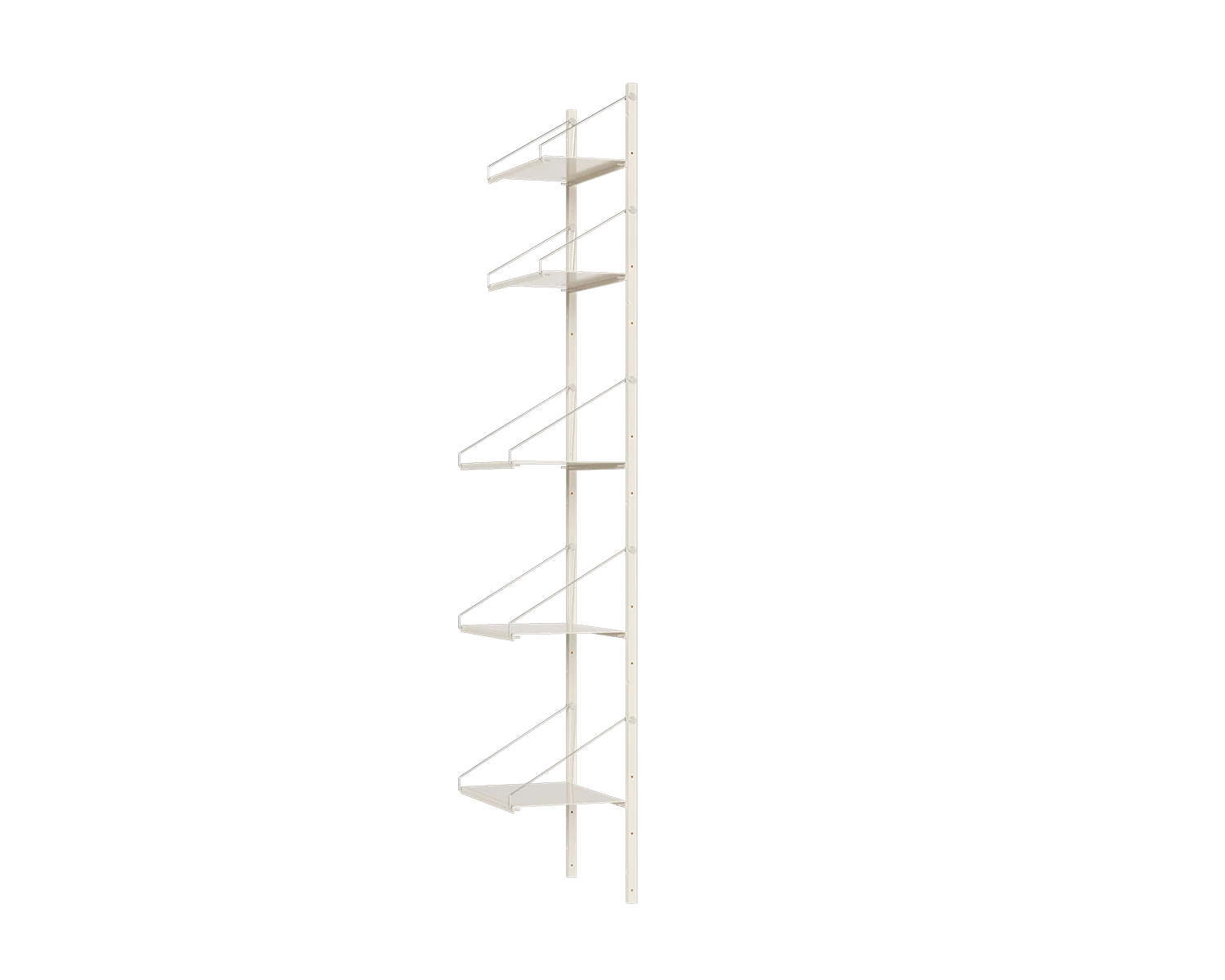 FRAMA - Shelf Library Single Section | Warm White Steel | H185.2 / W40