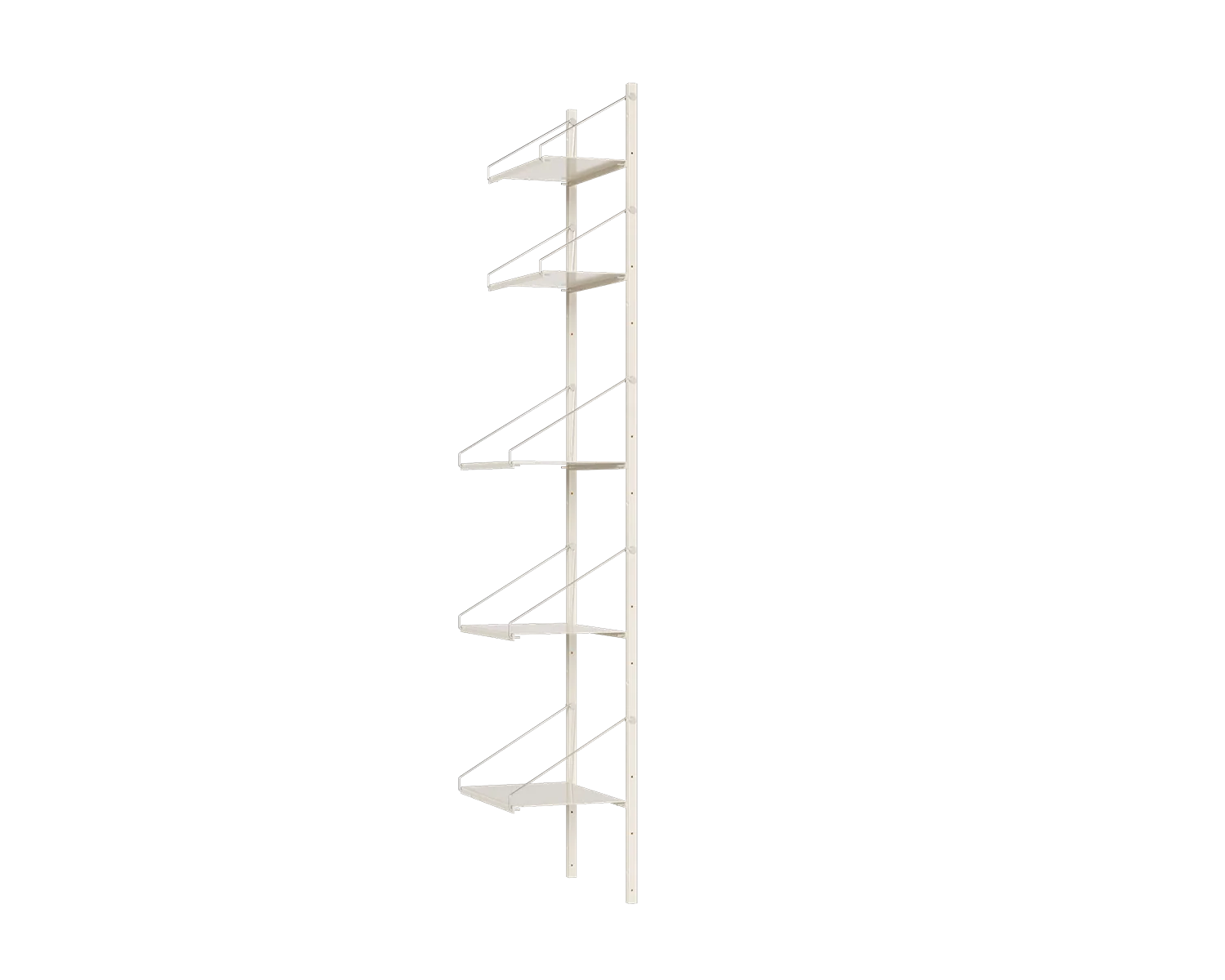 FRAMA - Shelf Library Single Section | Warm White Steel | H185.2 / W40 FRAMA