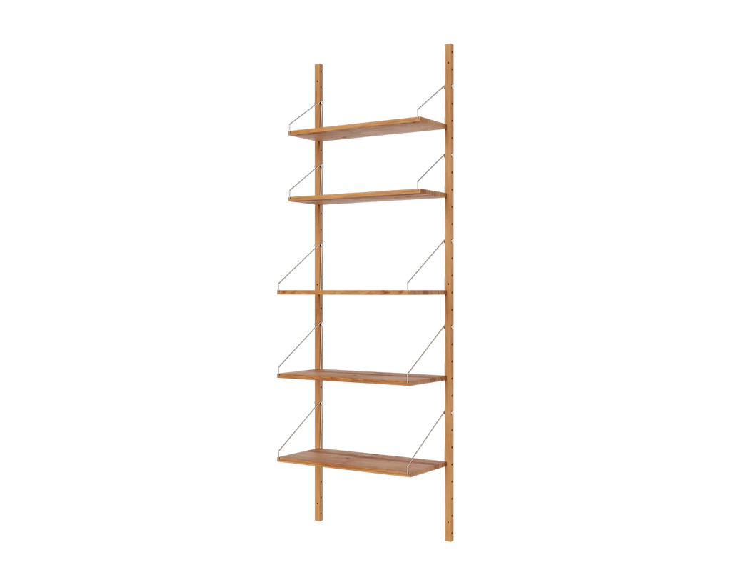 FRAMA - Shelf Library Single Section | Natural Oak | H185.2 / W60 FRAMA