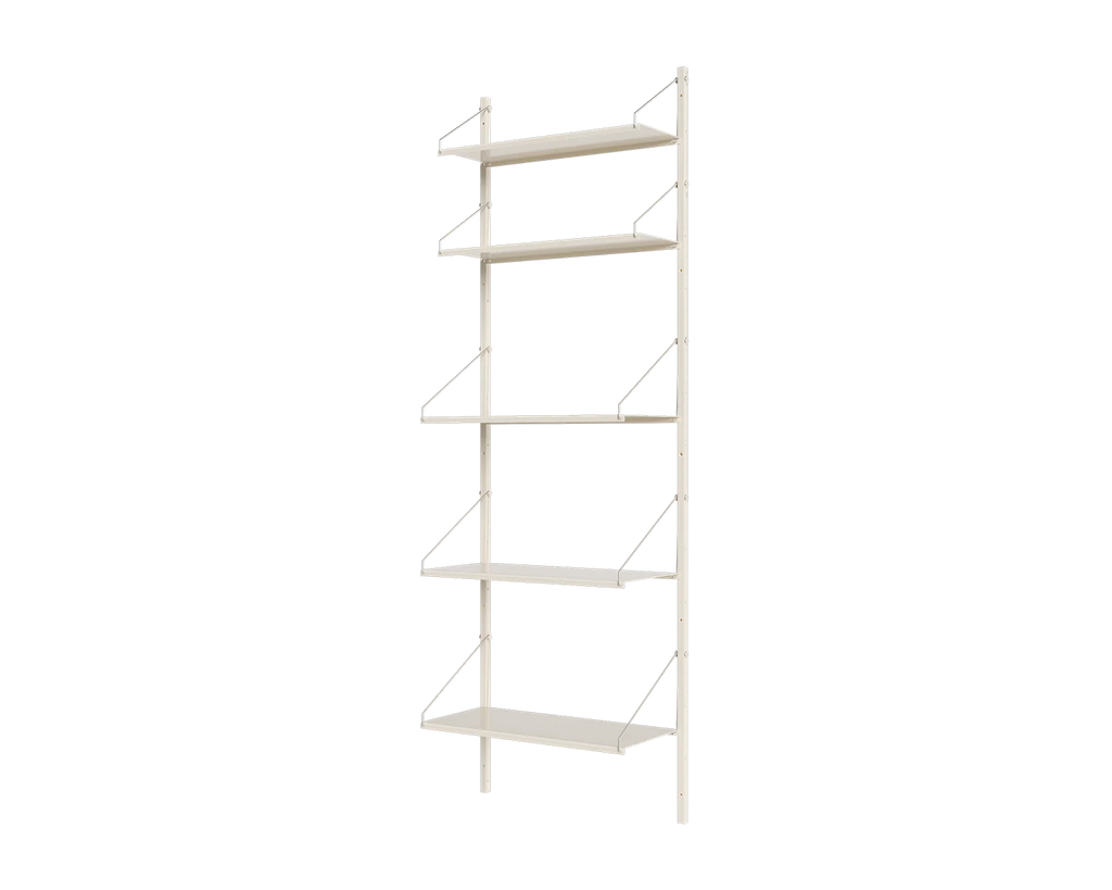FRAMA - Shelf Library Single Section | Warm White Steel | H185.2 / W60