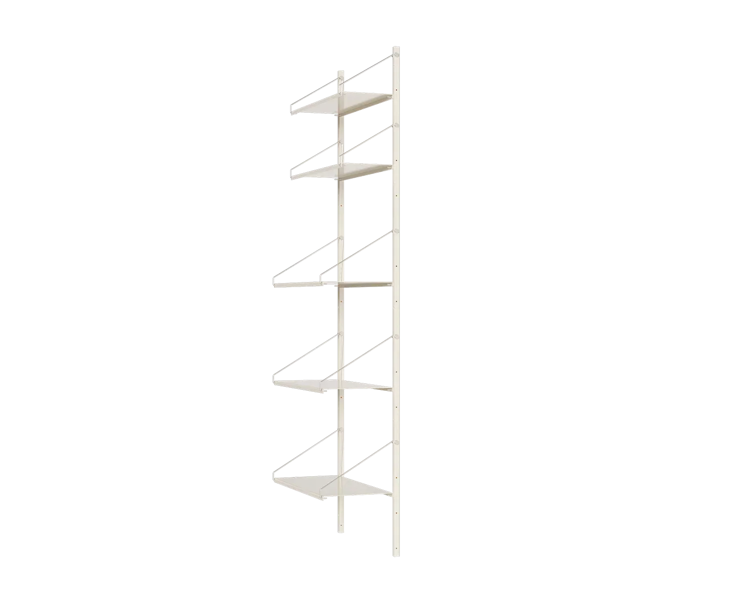 FRAMA - Shelf Library Single Section | Warm White Steel | H185.2 / W60 FRAMA