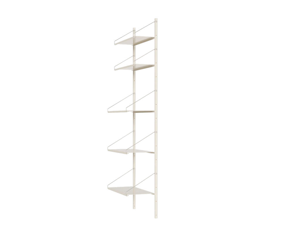 FRAMA - Shelf Library Single Section | Warm White Steel | H185.2 / W60