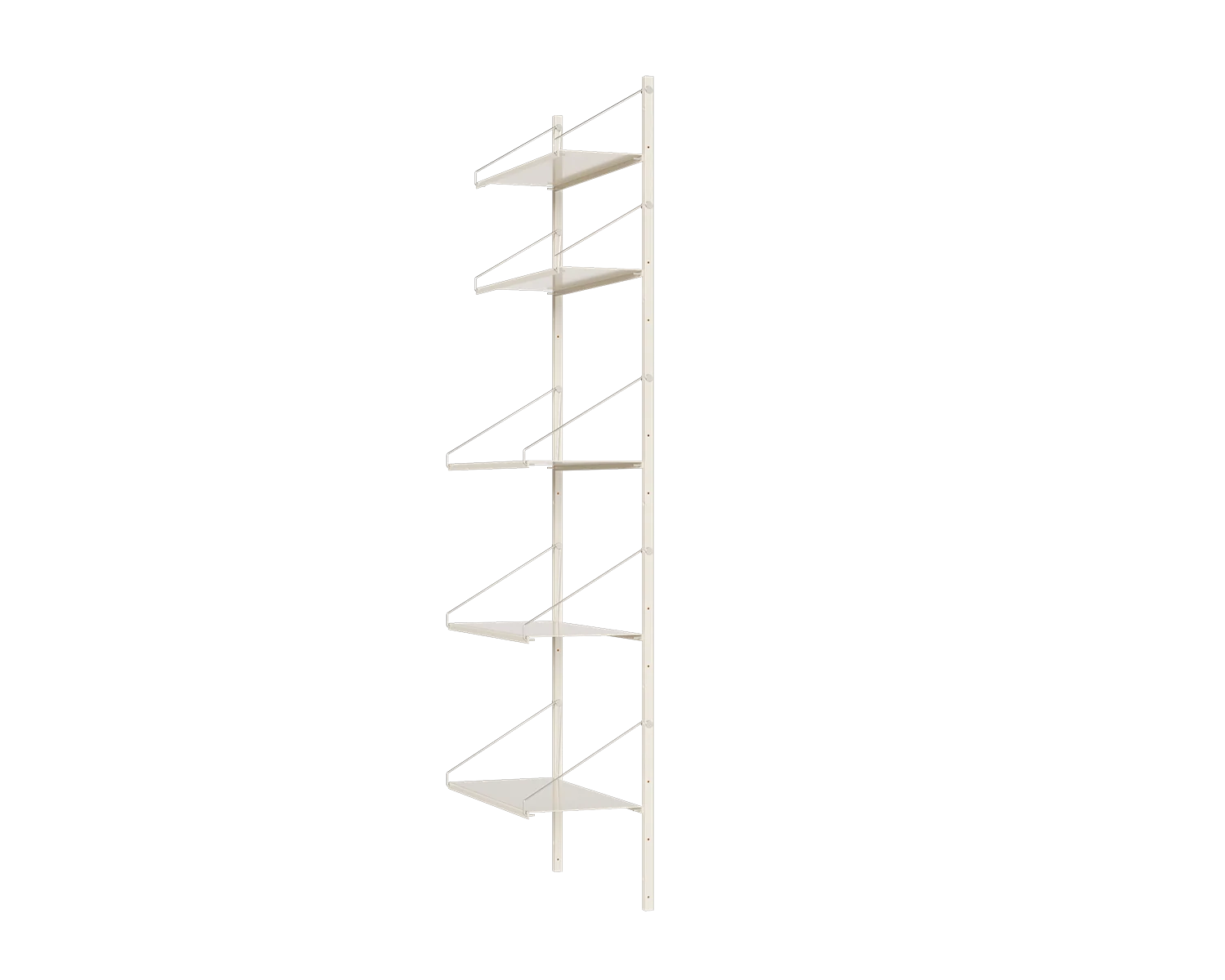 FRAMA - Shelf Library Single Section | Warm White Steel | H185.2 / W60