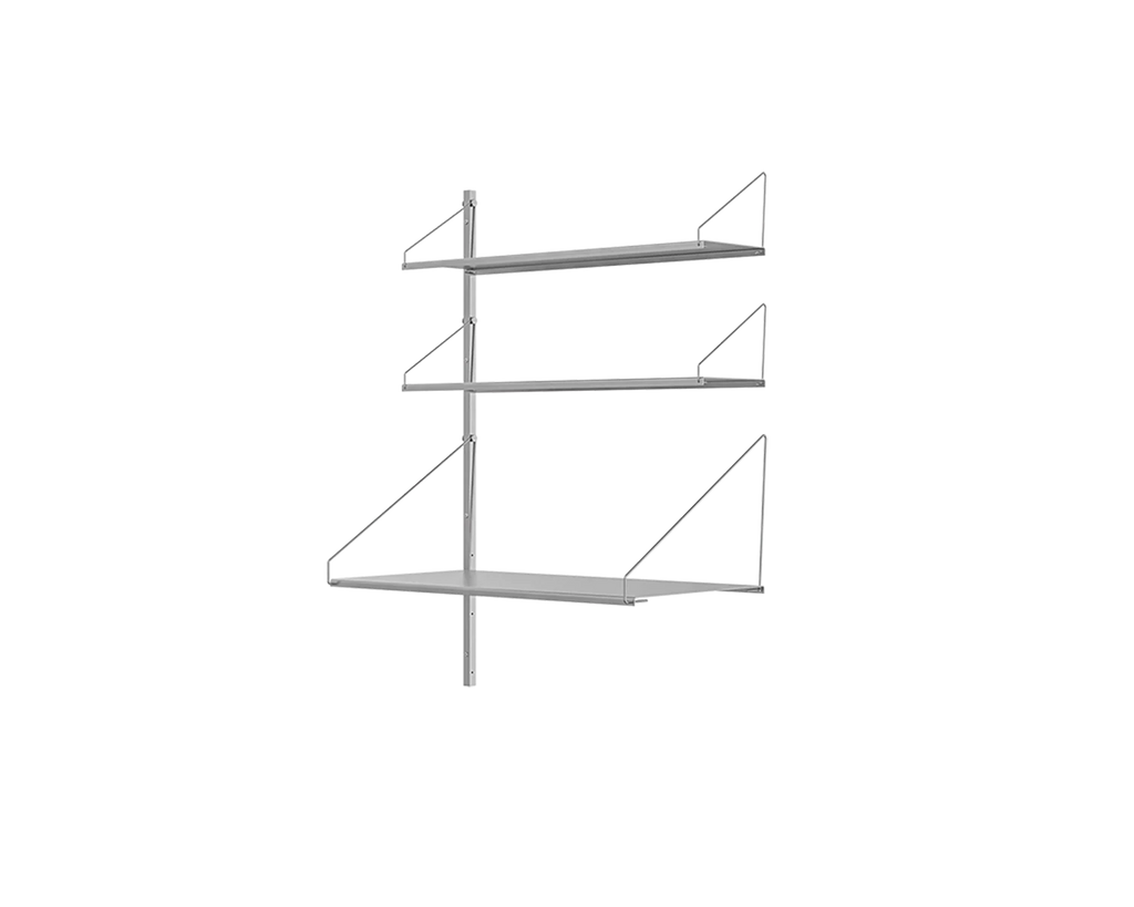 FRAMA - Shelf Library Add-on Desk Section | Stainless Steel | H108.4 / W80 FRAMA