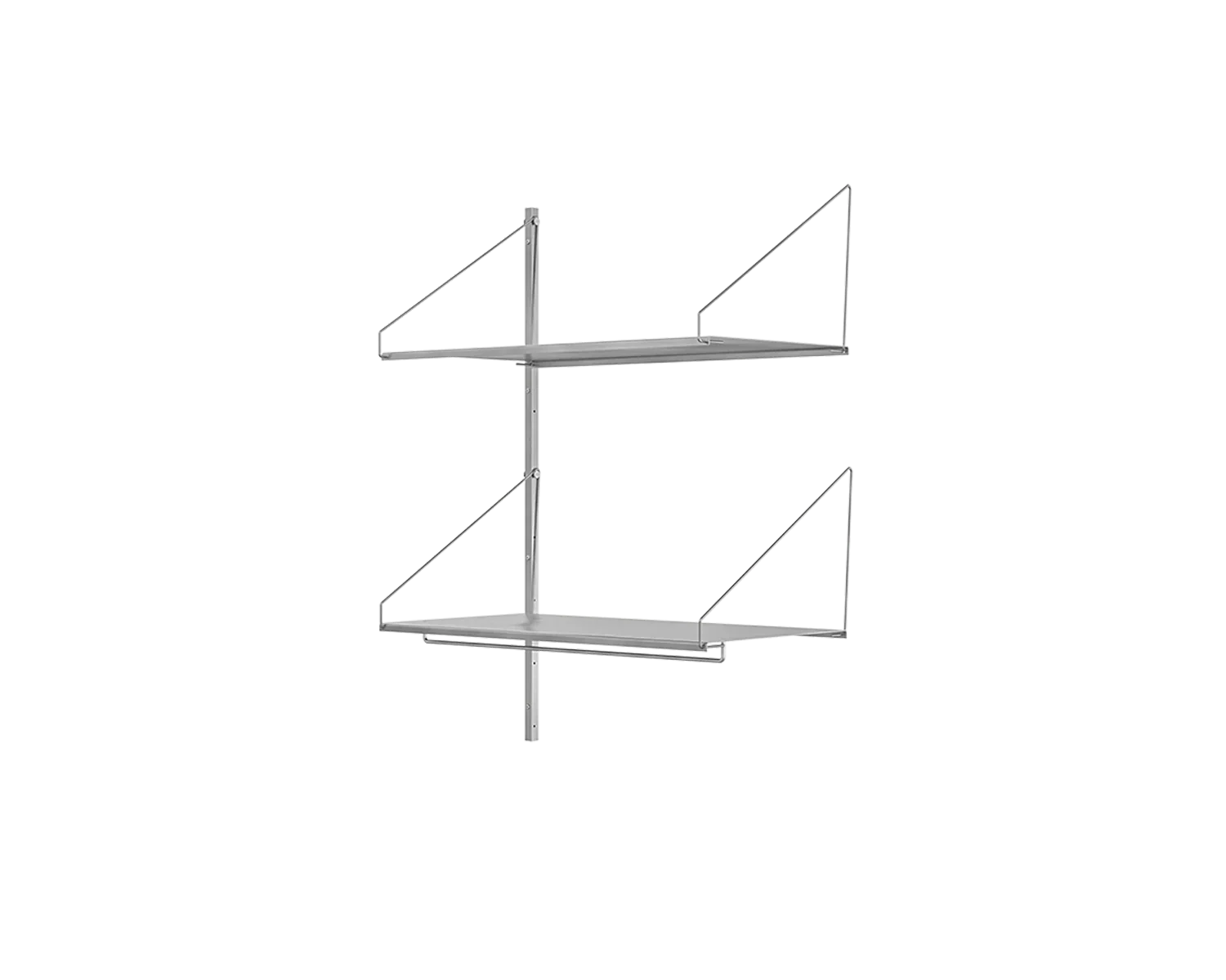 FRAMA - Shelf Library Add-on Hanger Section | Stainless Steel | H108.4 / W80