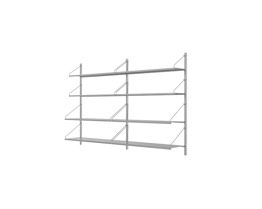 FRAMA - Shelf Library Double Section | Stainless Steel | H108.4 / W80