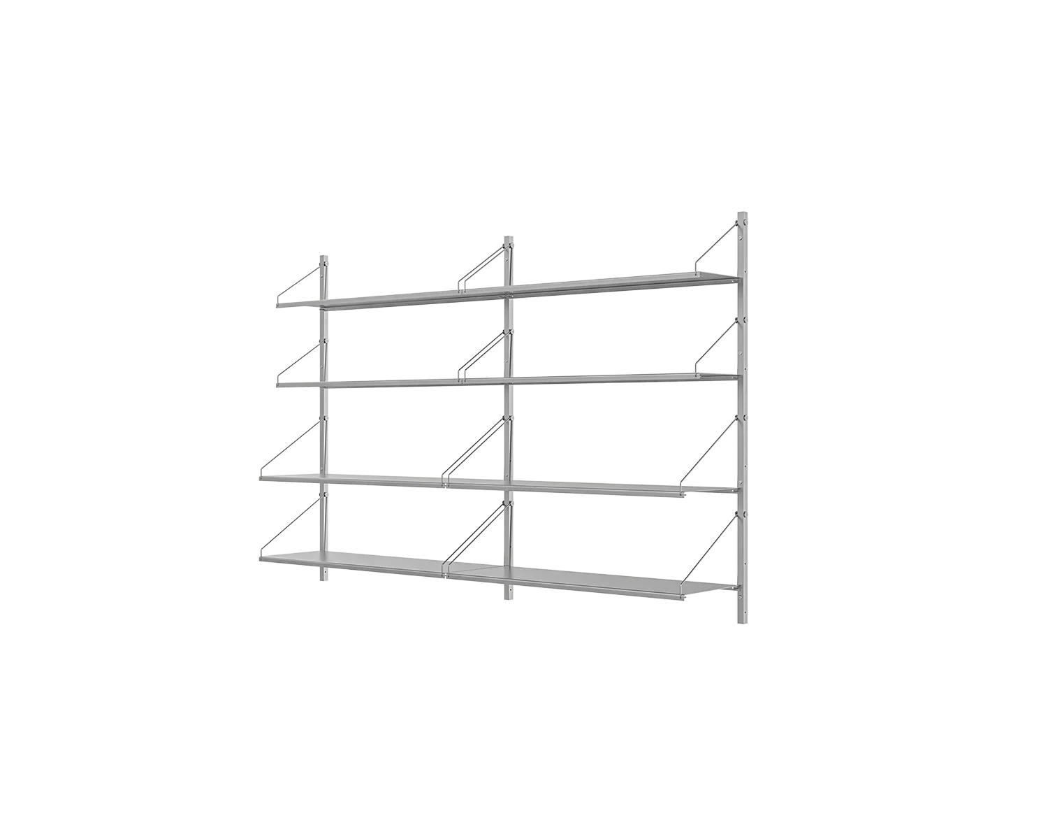 FRAMA - Shelf Library Double Section | Stainless Steel | H108.4 / W80