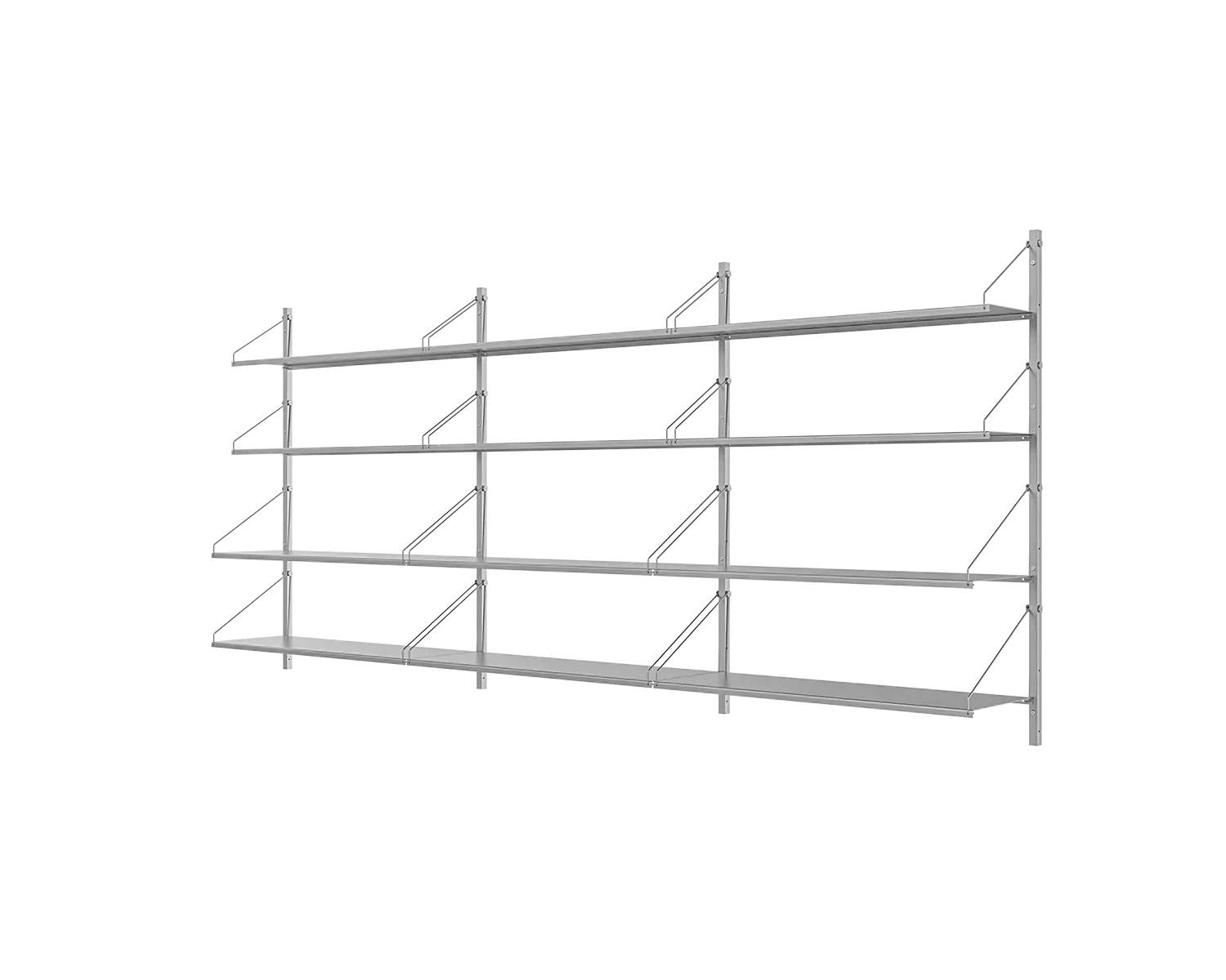 FRAMA - Shelf Library Triple Section | Stainless Steel | H108.4 / W80