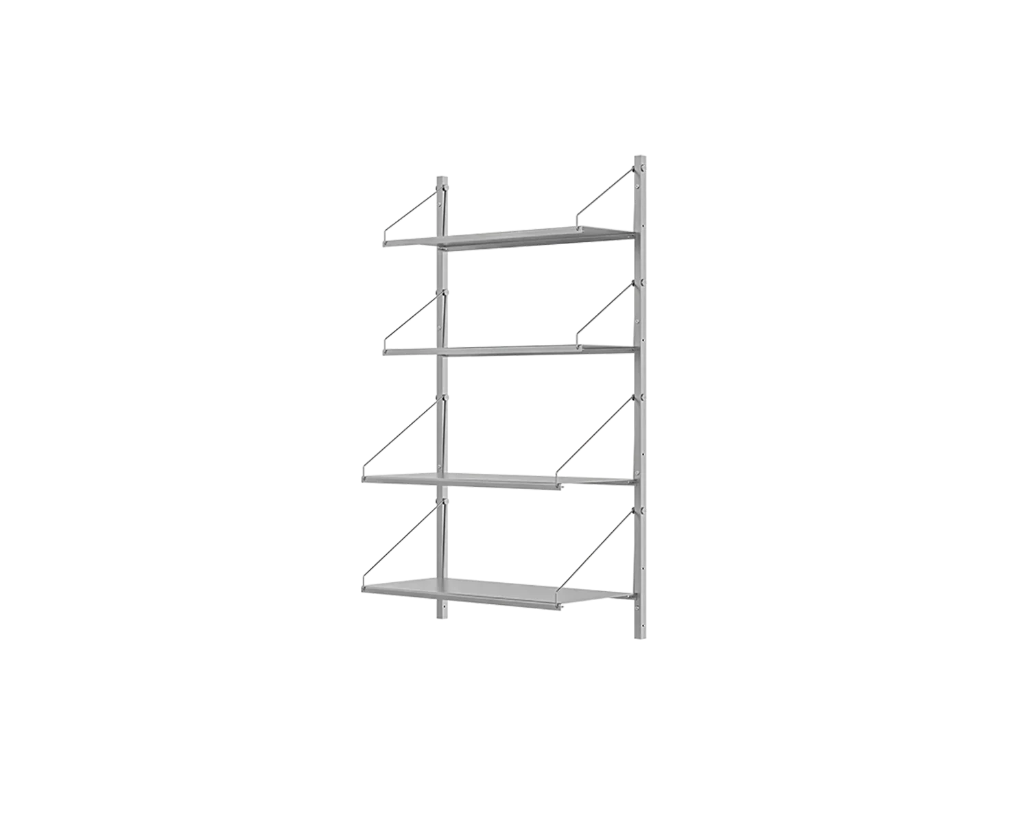 FRAMA - Shelf Library Single Section | Stainless Steel | H108.4 / W60