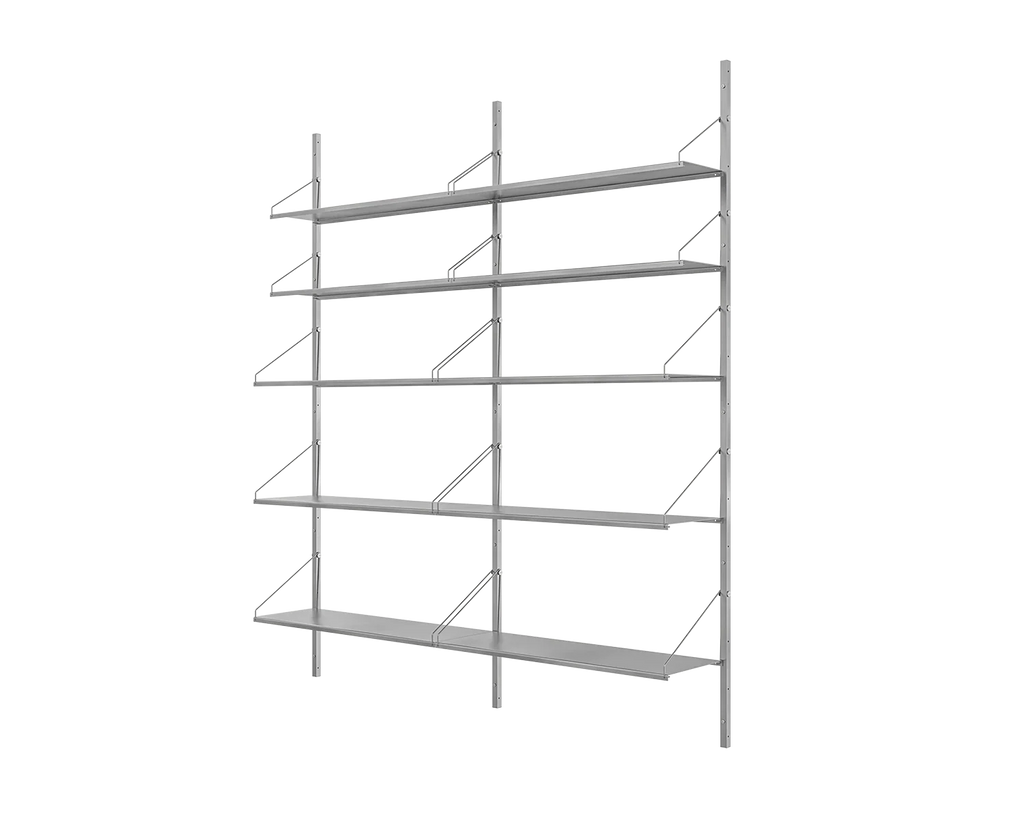 FRAMA - Shelf Library Double Section | Stainless Steel | H185.2 / W80