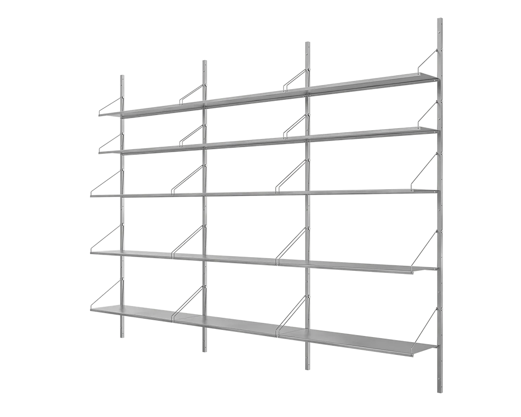 FRAMA - Shelf Library Triple Section | Stainless Steel | H185.2 / W80