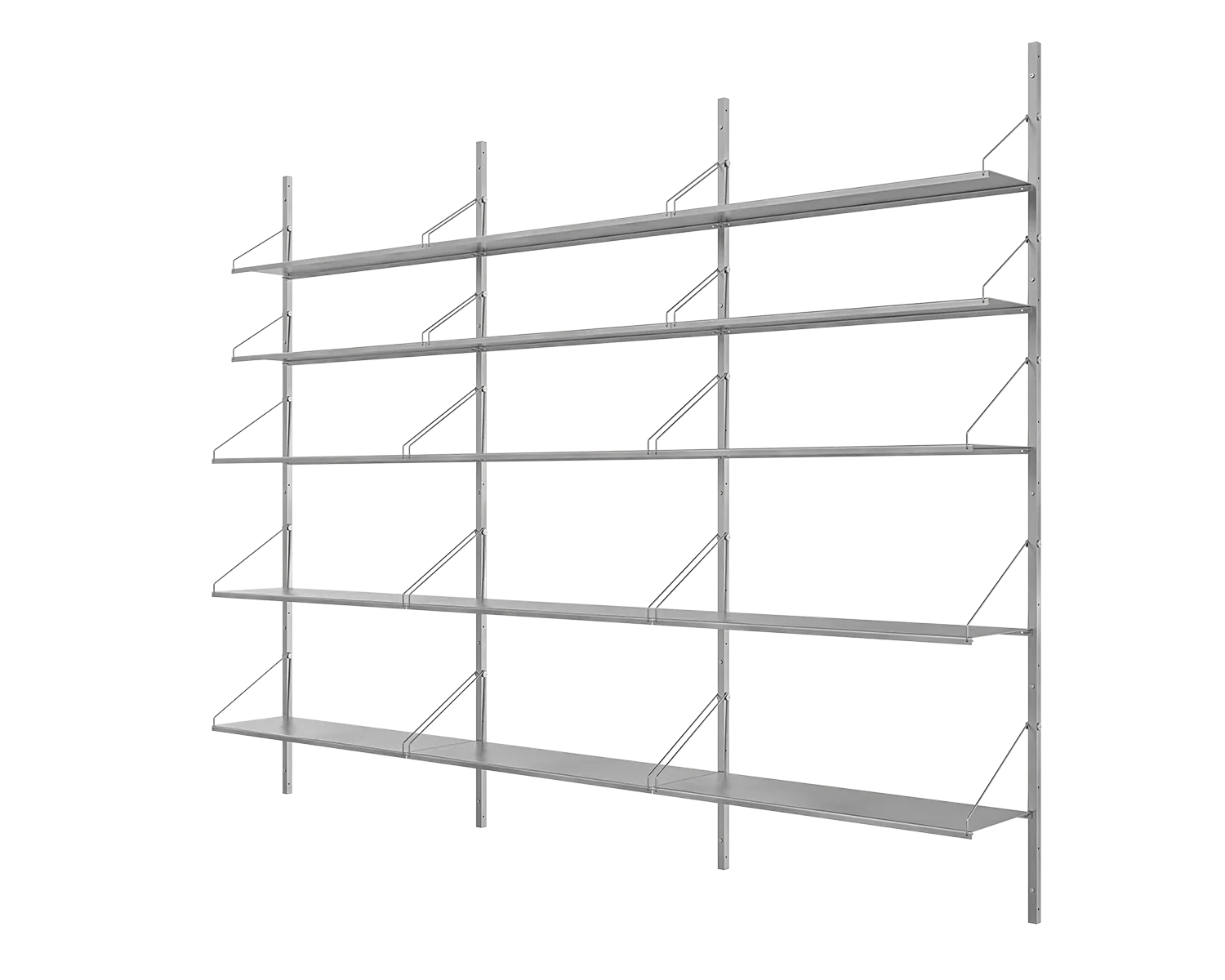 FRAMA - Shelf Library Triple Section | Stainless Steel | H185.2 / W80