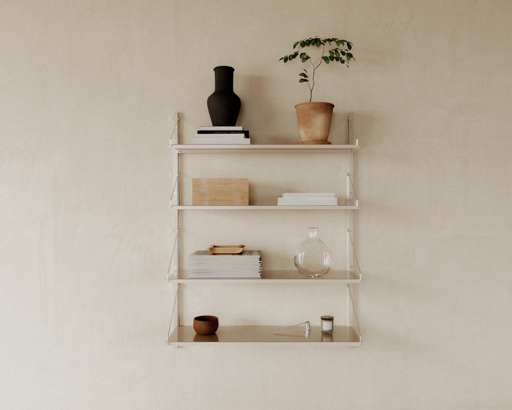 FRAMA - Shelf Library Single Section | Warm White Steel | H108.4 / W80