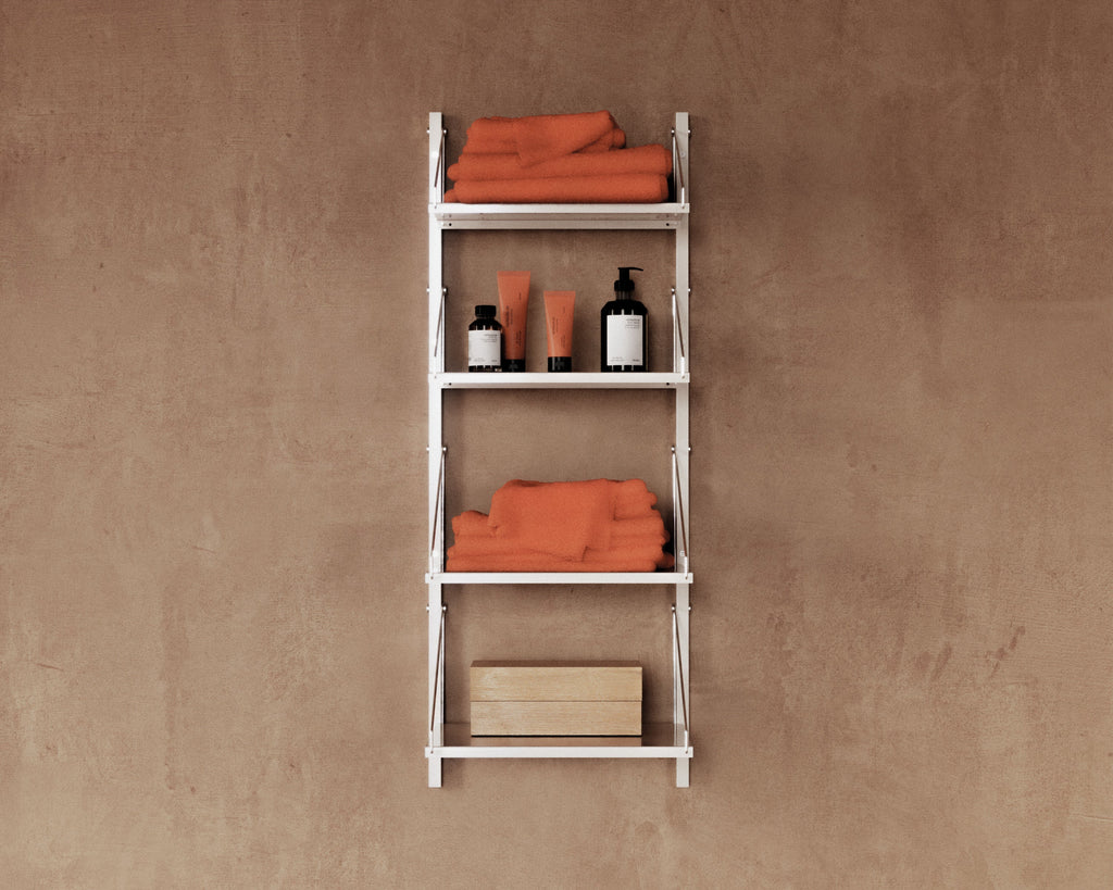 FRAMA - Shelf Library Single Section | Warm White Steel | H108.4 / W40