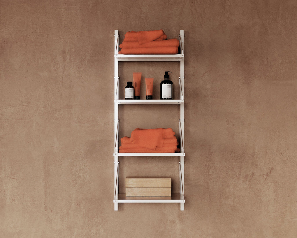 FRAMA - Shelf Library Single Section | Warm White Steel | H108.4 / W40 FRAMA