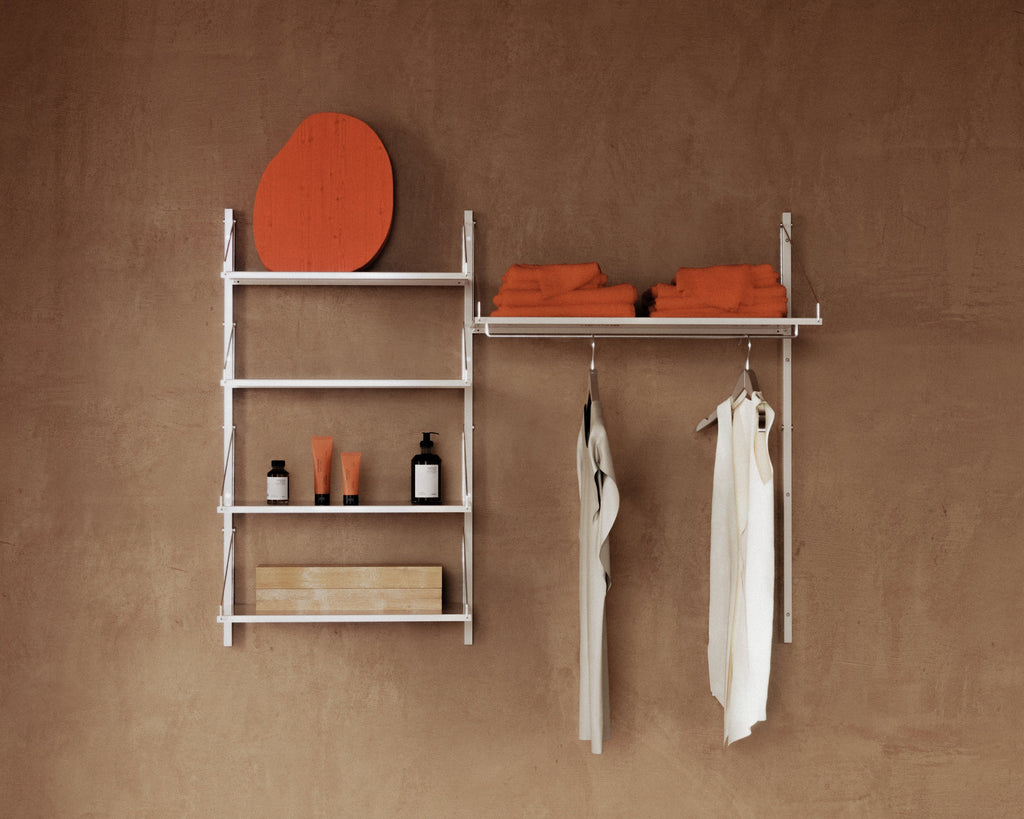 FRAMA - Shelf Library Hanger Section | Warm White Steel | H108.4 / W80 FRAMA