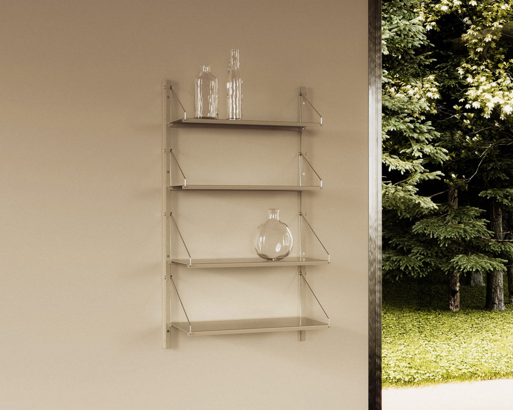 FRAMA - Shelf Library Single Section | Warm White Steel | H108.4 / W60