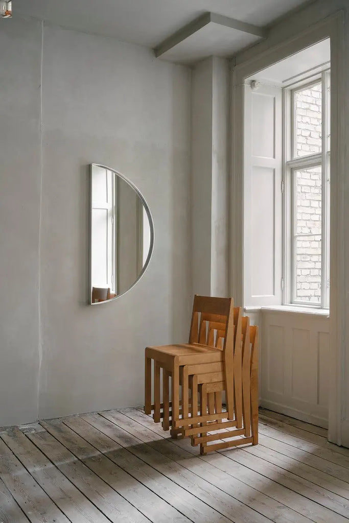 Recess Mirror | Aluminum | Large Semi Circle Frama