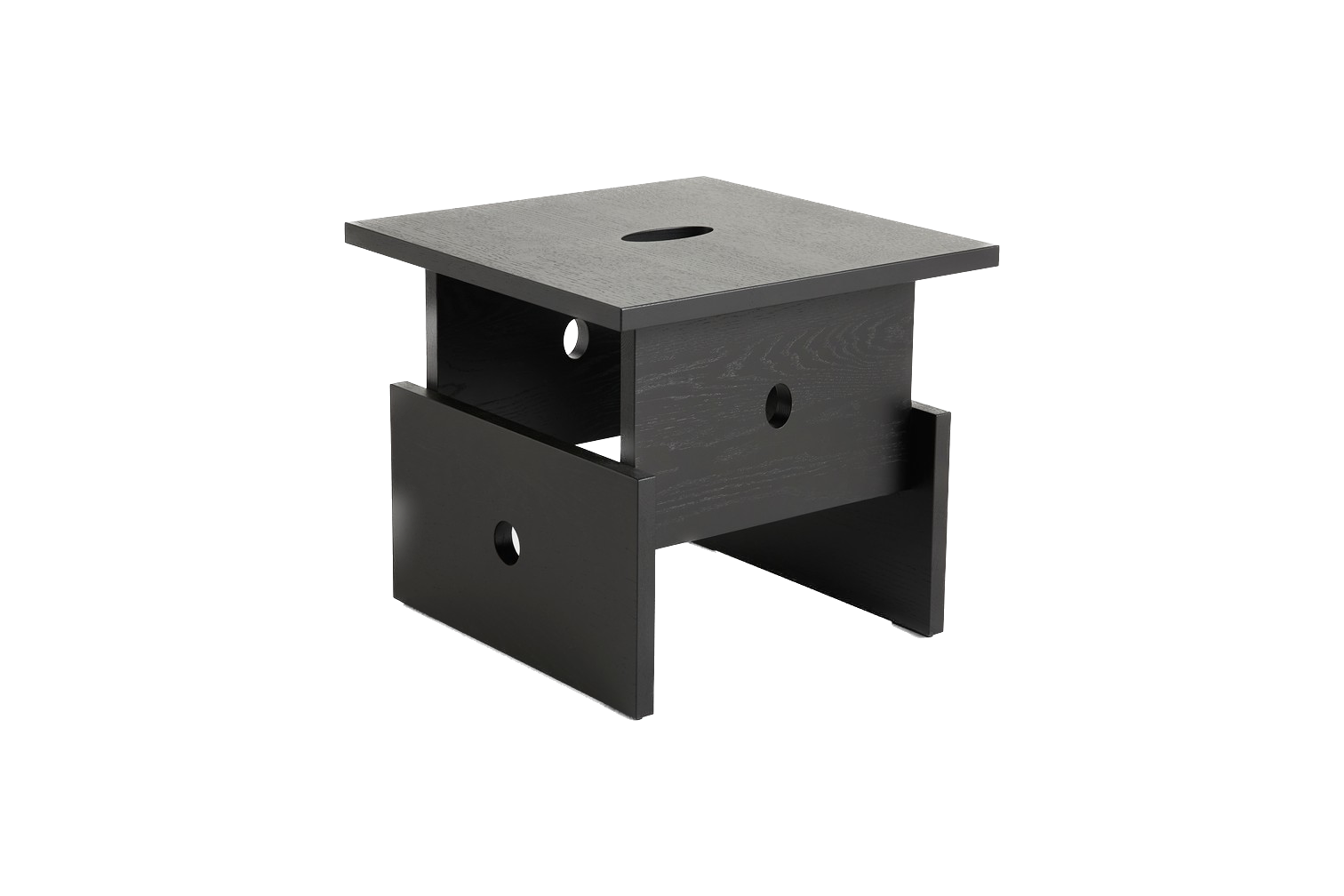 Wood Box Coffee Table - Black Water-Based Lacquered Oak HAY