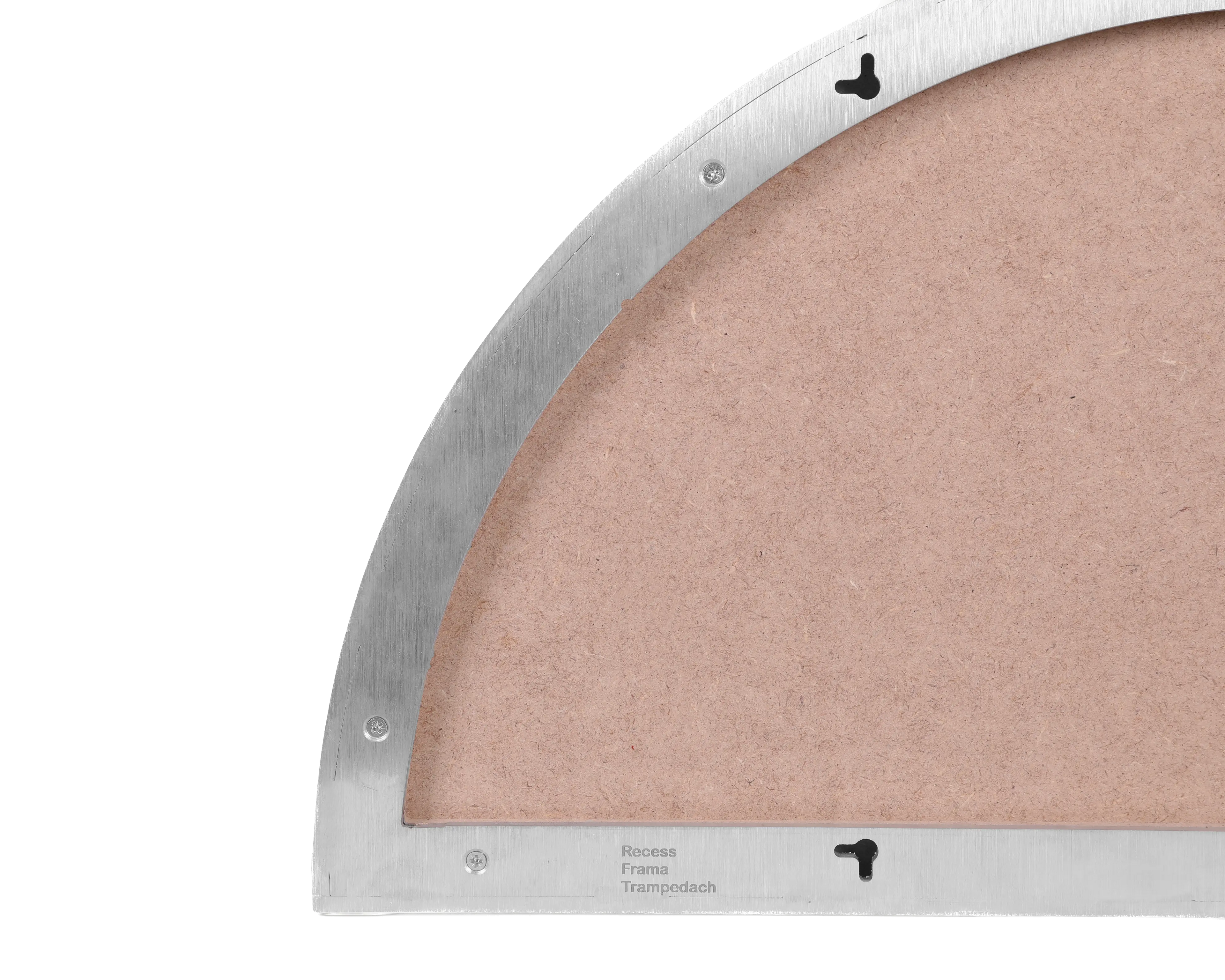 Recess Mirror | Aluminum | Large Semi Circle Frama