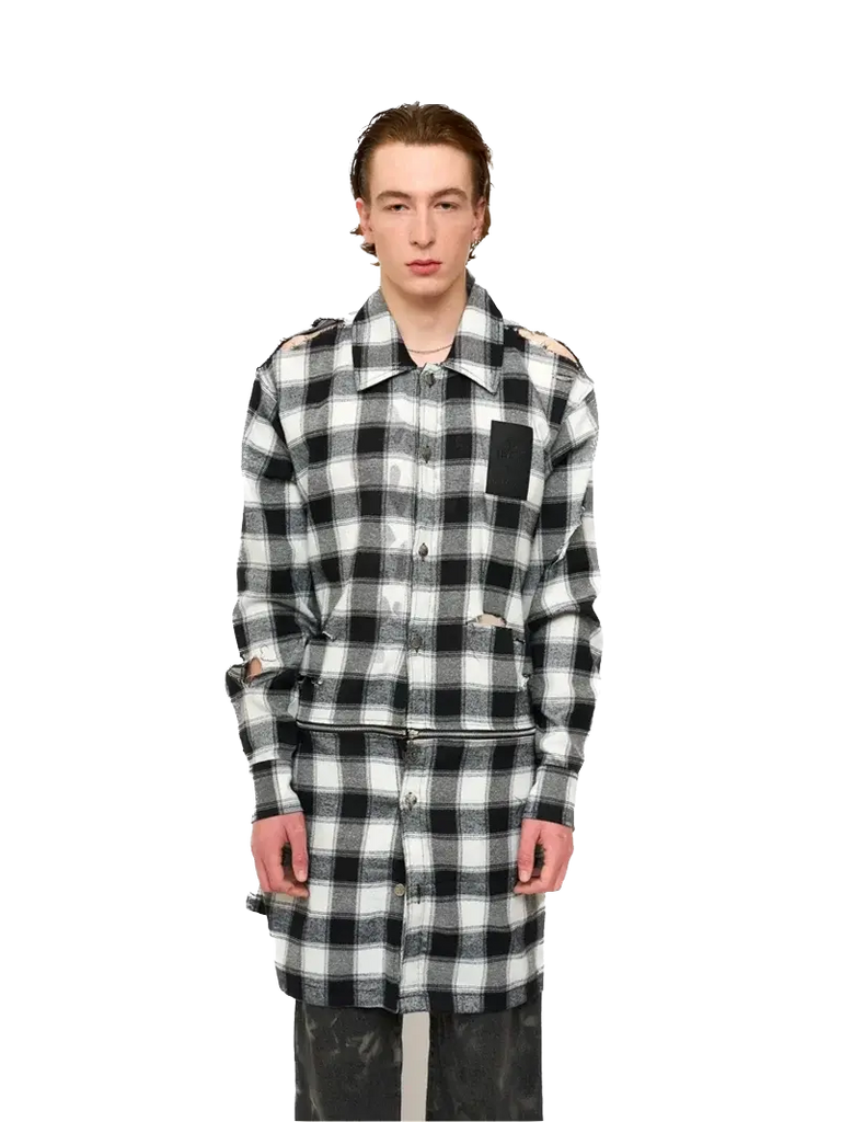 Reversible Distressed Flannel shirt Fine Chaos