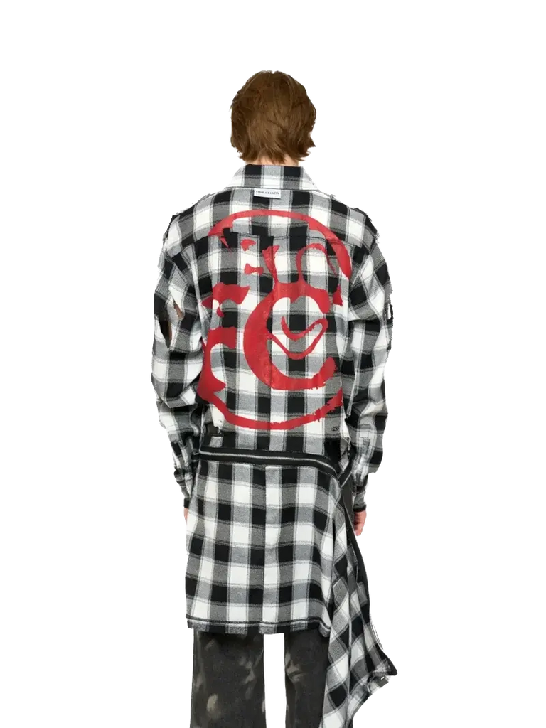 Reversible Distressed Flannel shirt Fine Chaos