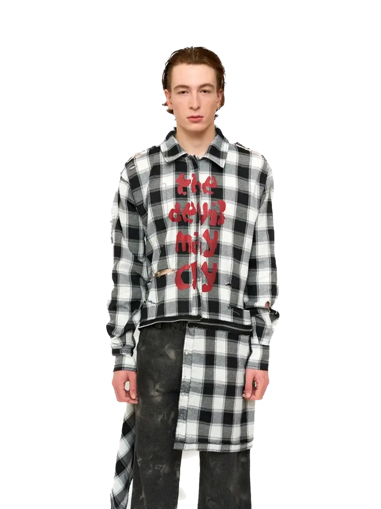 Reversible Distressed Flannel shirt Fine Chaos