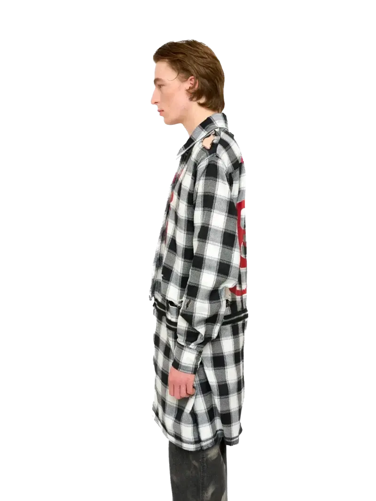 Reversible Distressed Flannel shirt Fine Chaos