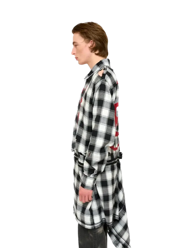 Reversible Distressed Flannel shirt Fine Chaos