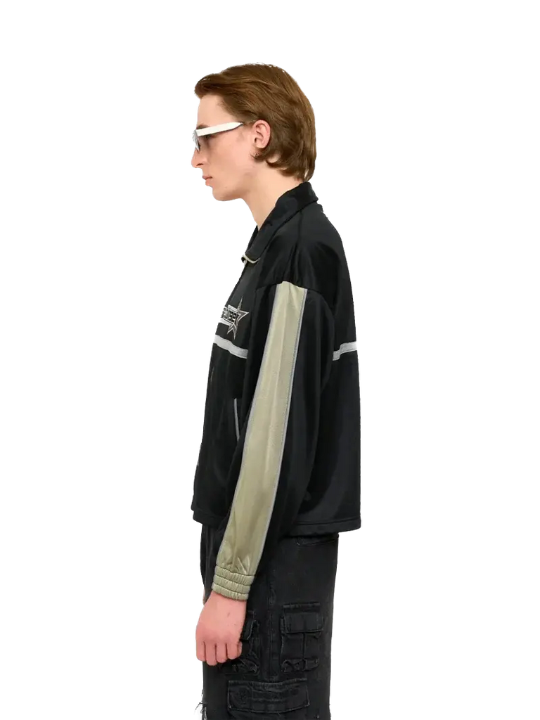 Dreamers Lounge Tracksuit Top - Black Fine Chaos