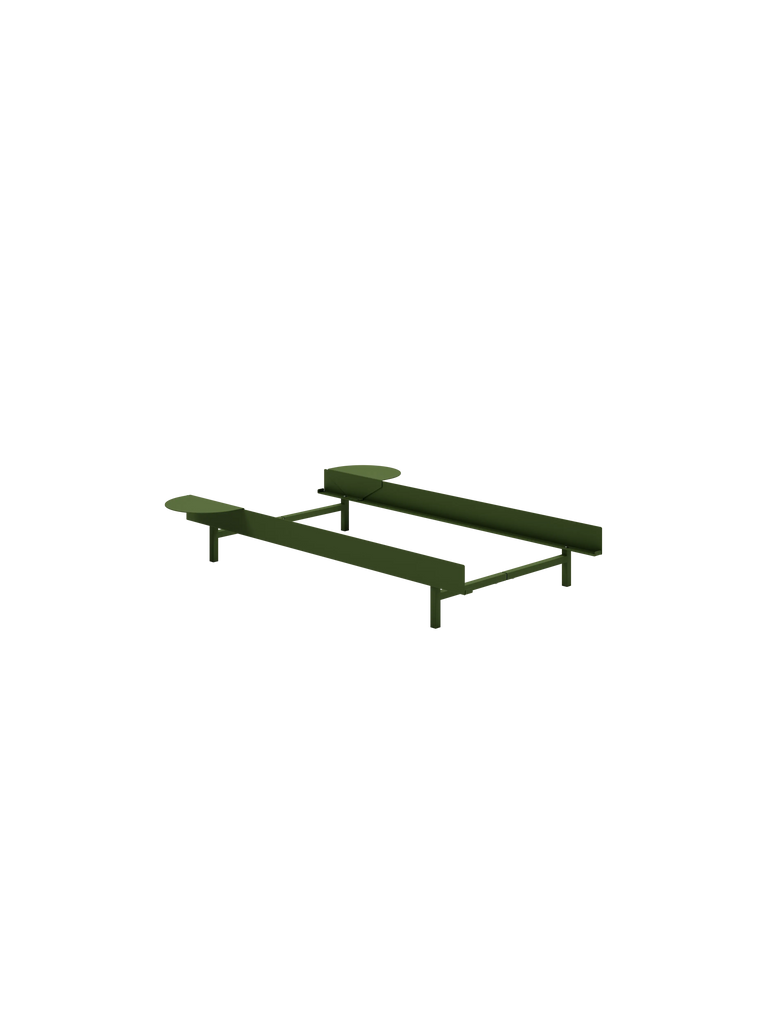 Bed 90 - Pine Green Low MOEBE