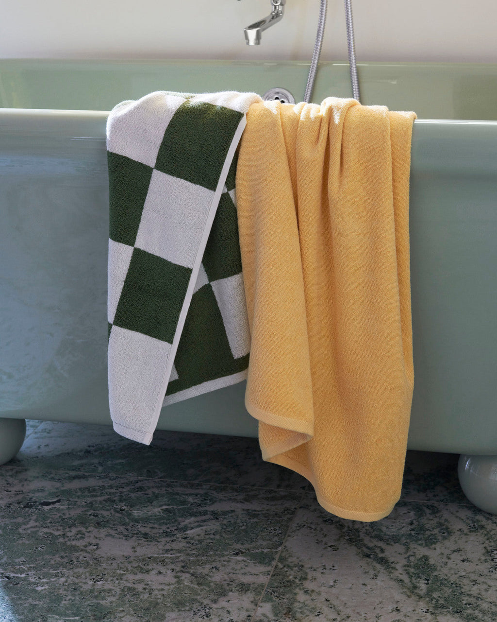 Check Bath Mat HAY
