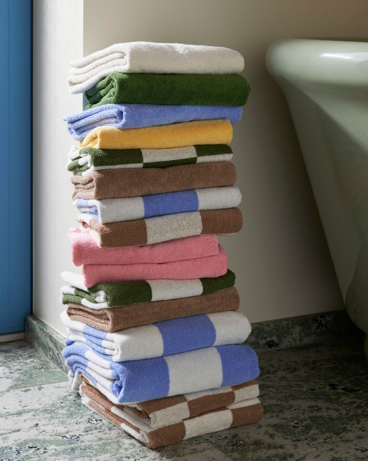 Check Wash Cloth HAY