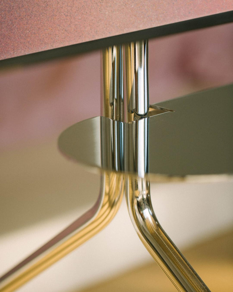 Pipe Shelf - Chrome Pedestal
